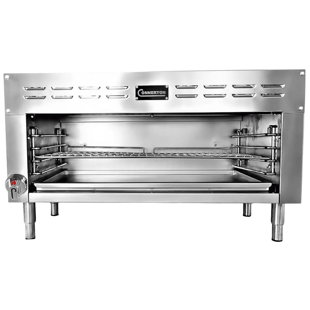 Connerton CN-CM-36 36 In. Gas Cheese Melter, 35,000 BTU Infrared Ceramic Burner, 4 Position Chrome Rack, Standing Pilot