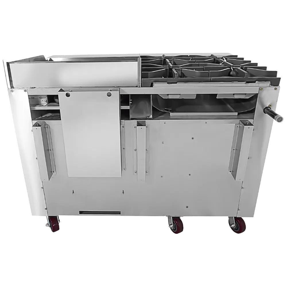 Connerton CN48-4-24G 48 In. Gas Range With Griddle Top, 4 Open Burners, 24 In. Griddle, 35,000 BTU Oven