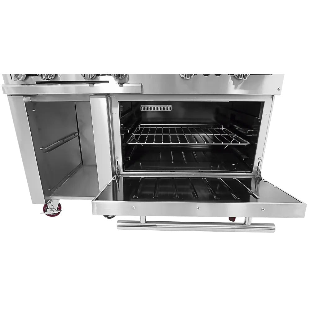 Connerton CN48-4-24G 48 In. Gas Range With Griddle Top, 4 Open Burners, 24 In. Griddle, 35,000 BTU Oven