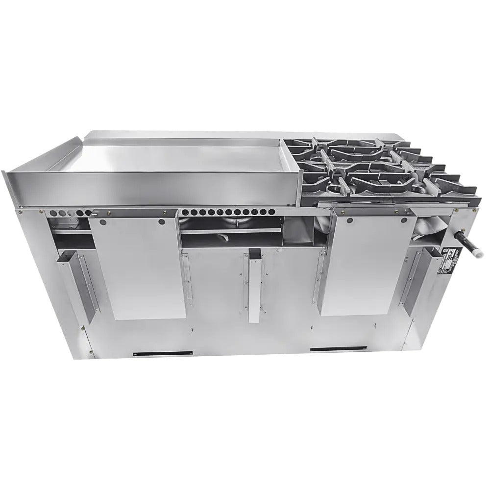 Connerton CN60-4-36G 60 In. Gas Range With Griddle Top, 4 Open Burners, 36 In. Griddle, 2 Ovens