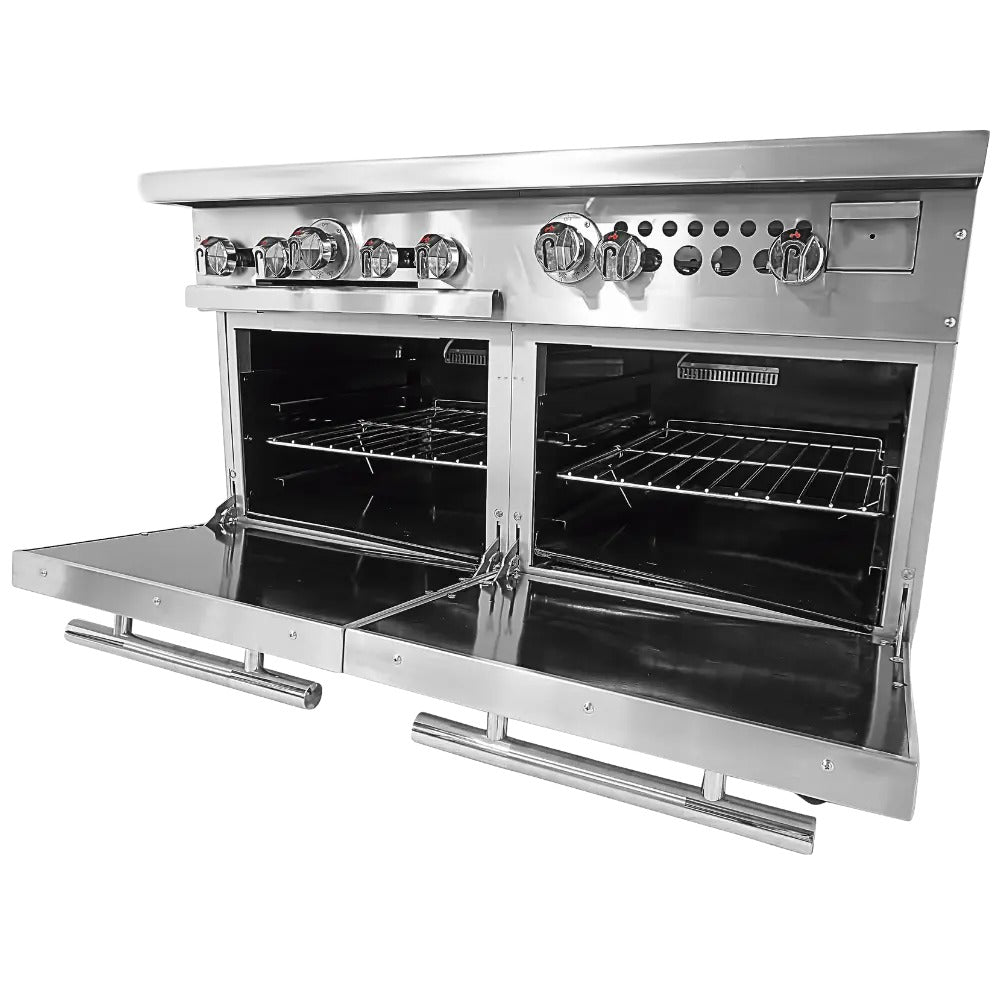 Connerton CN60-4-36G 60 In. Gas Range With Griddle Top, 4 Open Burners, 36 In. Griddle, 2 Ovens