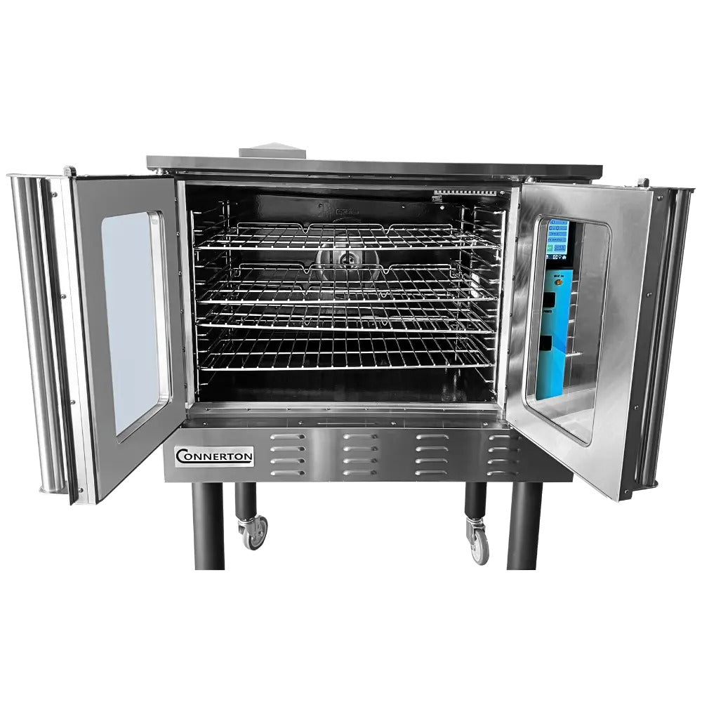 Connerton CNCGD 38 In. Smart Touch Gas Convection Oven, 54,000 BTU, Touchscreen 150 to 500 °F, 4 Racks, 1/2 HP Two-Speed Blower