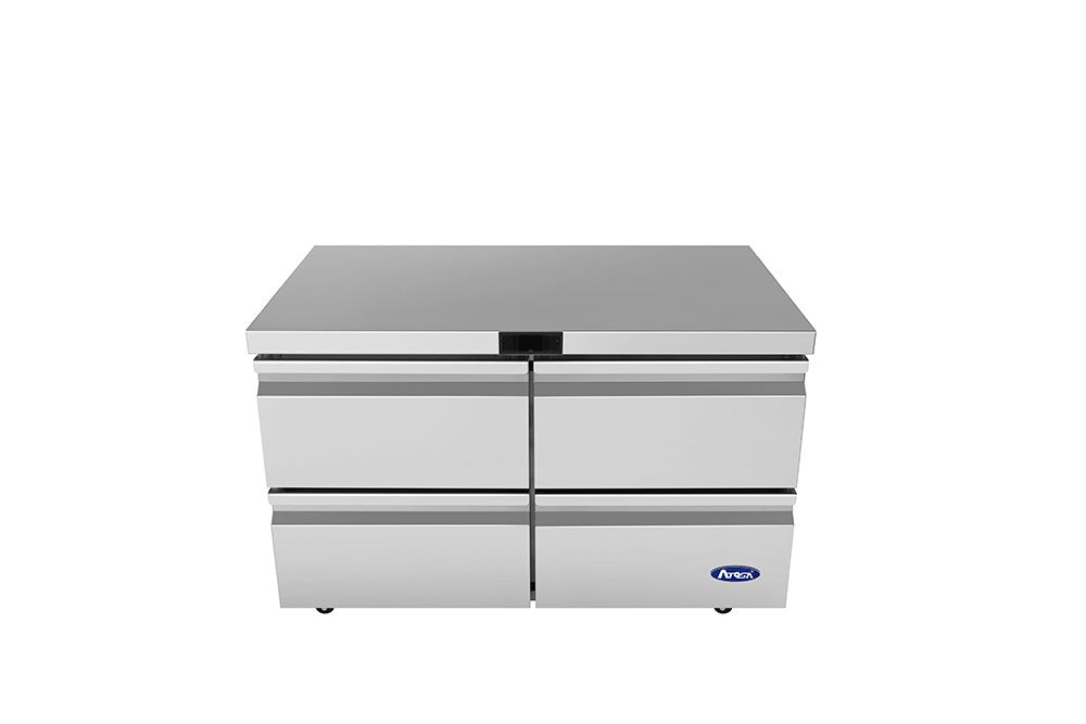 Atosa AUF48D4 48" Four Drawer Undercounter Freezer, 12.2 Cu. Ft., Stainless Steel