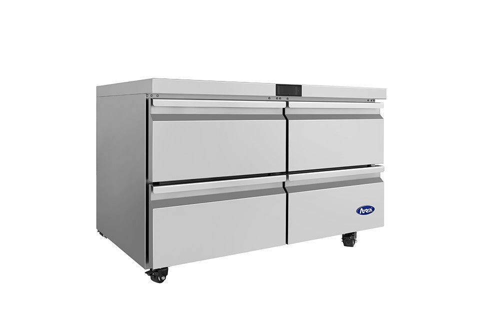 Atosa AUF48D4 48" Four Drawer Undercounter Freezer, 12.2 Cu. Ft., Stainless Steel