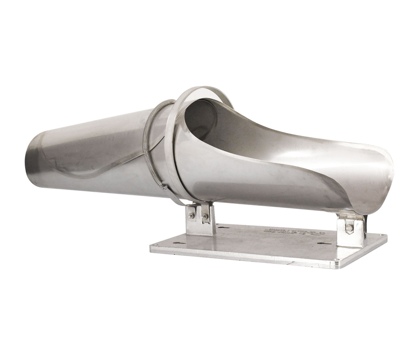 Omcan 10473 Large Stuffing Horn, Stainless Steel, 32 In. Long, 5 In. Front Opening