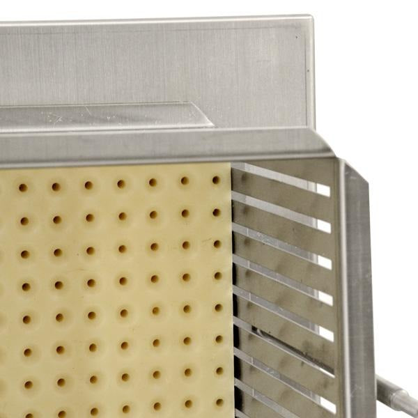 Omcan 10881 12 Inch Kebab Maker Cube, 169 Skewer Positions with Perforated Lid