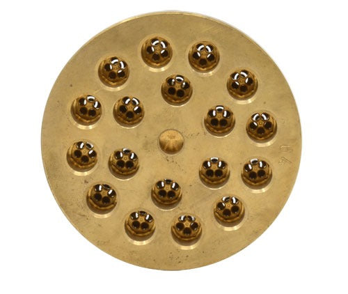 Omcan 13260 6mm Maccheroni Lisci Pasta Die, Brass, for TR110 and TRD110 Pasta Machines