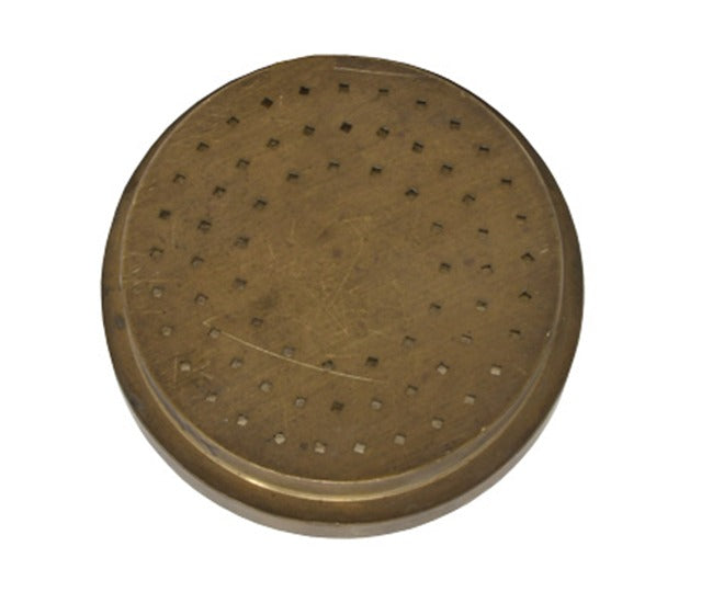 Omcan 13335 2.5 x 2.5mm Spaghetti Quadri Pasta Die, Brass, for TR70 Pasta Machine