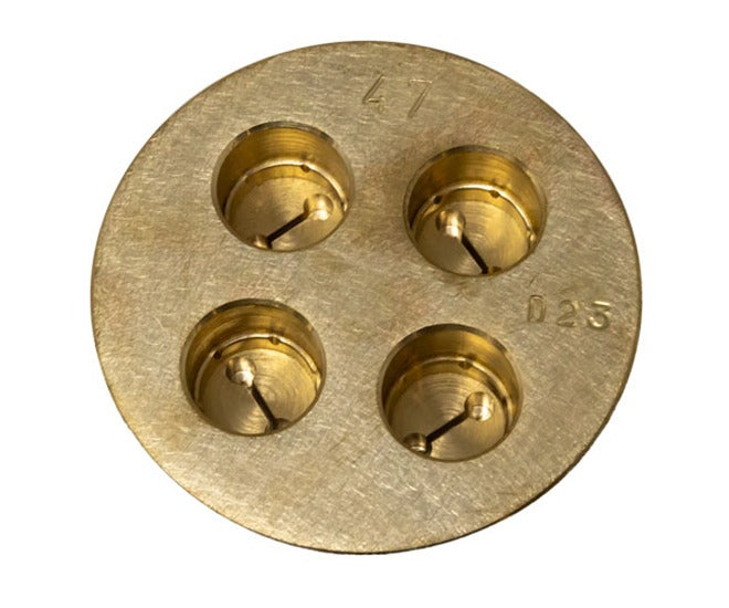 Omcan 13346 9mm Reginette Pasta Die, Brass, for TR70 Pasta Machine