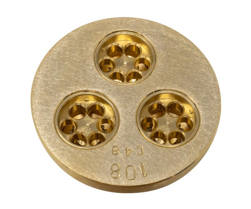 Omcan 13356 15mm Maccheroni Rigati Pasta Die, for TR70 Pasta Machine