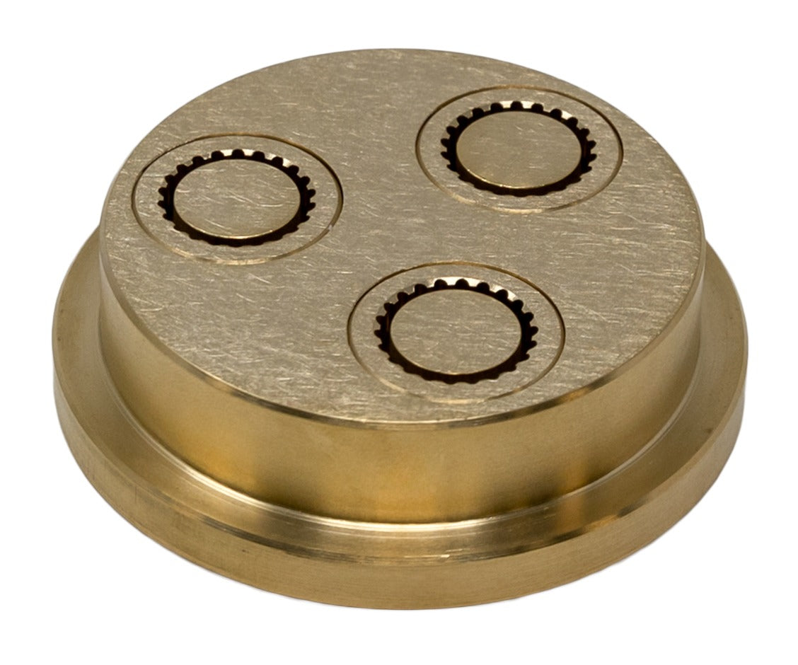 Omcan 13358 16mm Pipe Rigate Pasta Die, Brass, for TR70 Pasta Machine