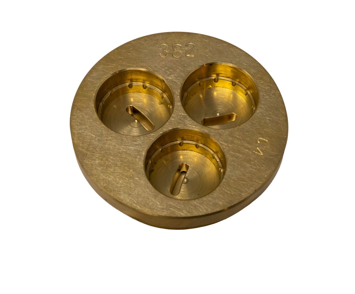 Omcan 13361 19mm Gnocchetti Sardi Pasta Die, Brass, for TR70 Pasta Machine
