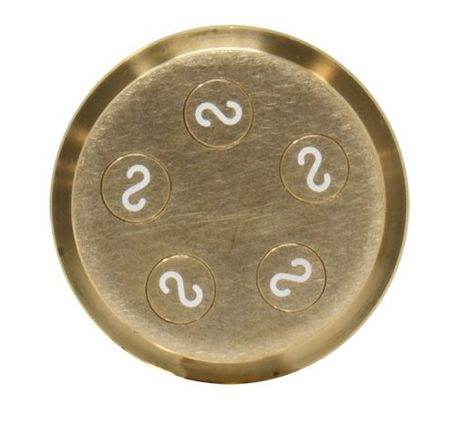 Omcan 13363 8.8mm Casarecce Pasta Die, Brass, for TR70 Pasta Machine