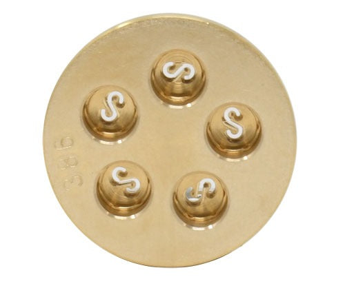 Omcan 13363 8.8mm Casarecce Pasta Die, Brass, for TR70 Pasta Machine