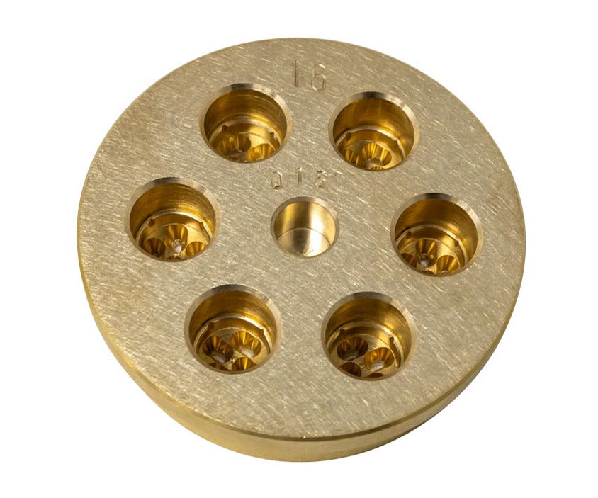 Omcan 13373 2.6 x 1.5mm Linguine Pasta Die, Brass, for TR75 Pasta Machine