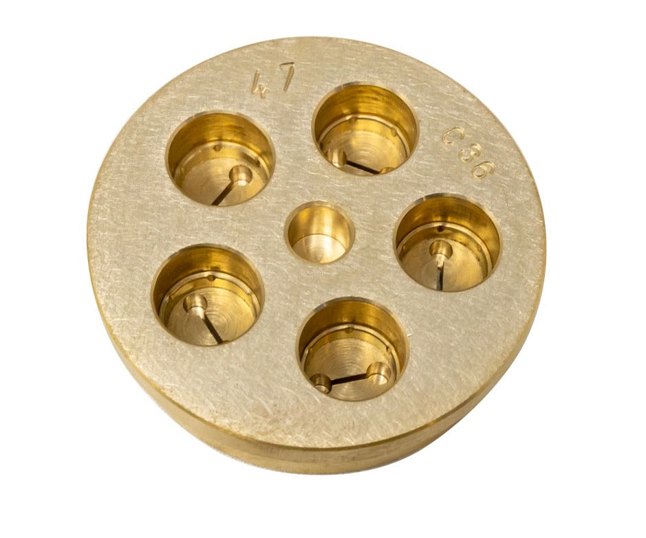 Omcan 13381 9mm Reginette Pasta Die, Brass, for TR75 Pasta Machine