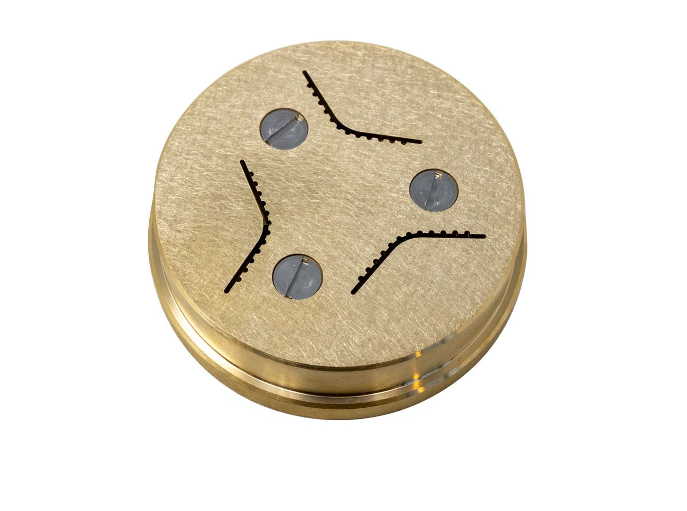 Omcan 13393 28mm Conchiglie Rigate Pasta Die, Brass, for TR75 Pasta Machine