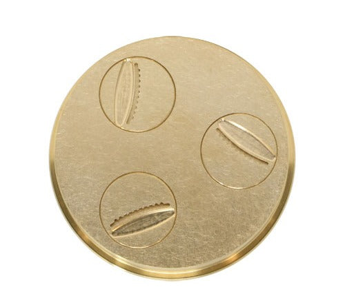 Omcan 13395 19mm Gnocchetti Sardi Pasta Die, Brass, for TR75 Pasta Machine