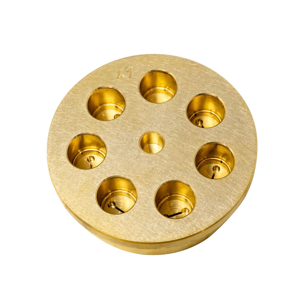 Omcan 13416 10mm Reginette Pasta Die, Brass, for TR95 Pasta Machine