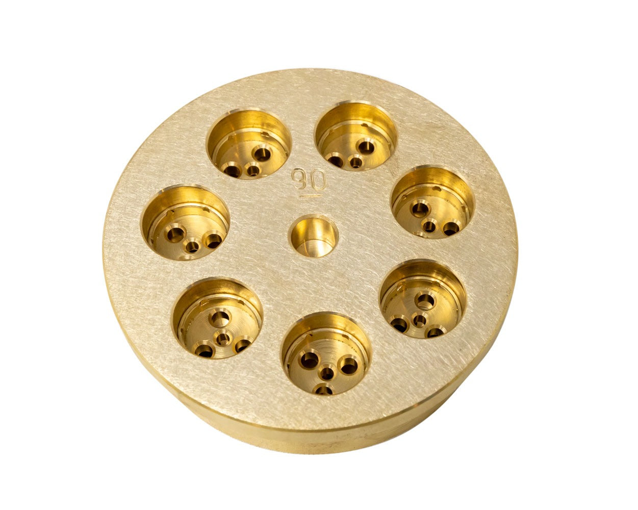 Omcan 13422 4.8mm Maccheroni Rigati Pasta Die, Brass, for TR95 Pasta Machine