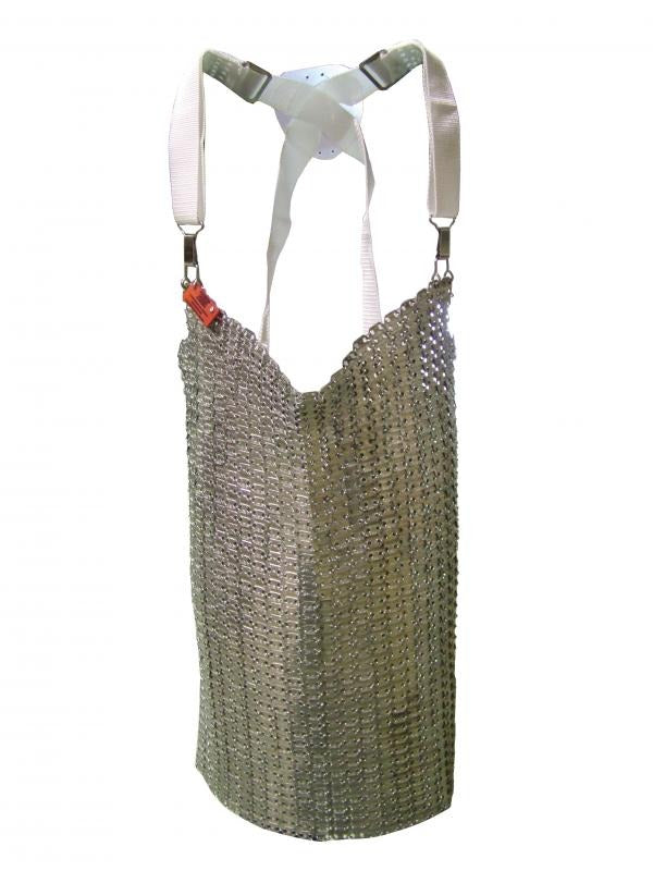 Omcan 13533 20 Inch x 20 Inch Stainless Steel Mesh Apron with Adjustable Straps