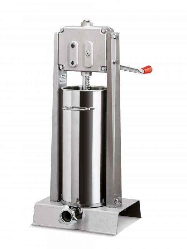 Omcan 13727 30 lb Trento Tre-Spade Vertical Manual Sausage Stuffer, Two-Speed Gear Drive, All Stainless Steel