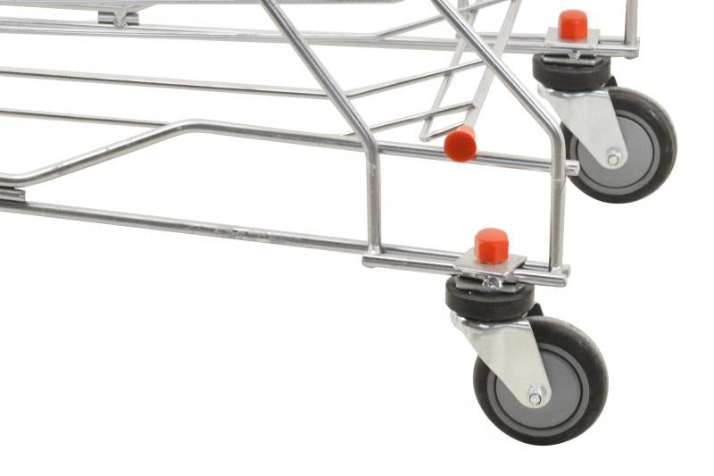 Omcan 18308 110 lb Shopping Cart, Child Seat, Corner Guards, Zinc and Chrome Finish