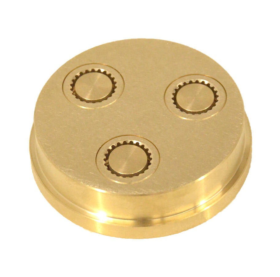 Omcan 19756 15mm Maccheroni Rigati Pasta Die, Brass, for TR75 Pasta Machine