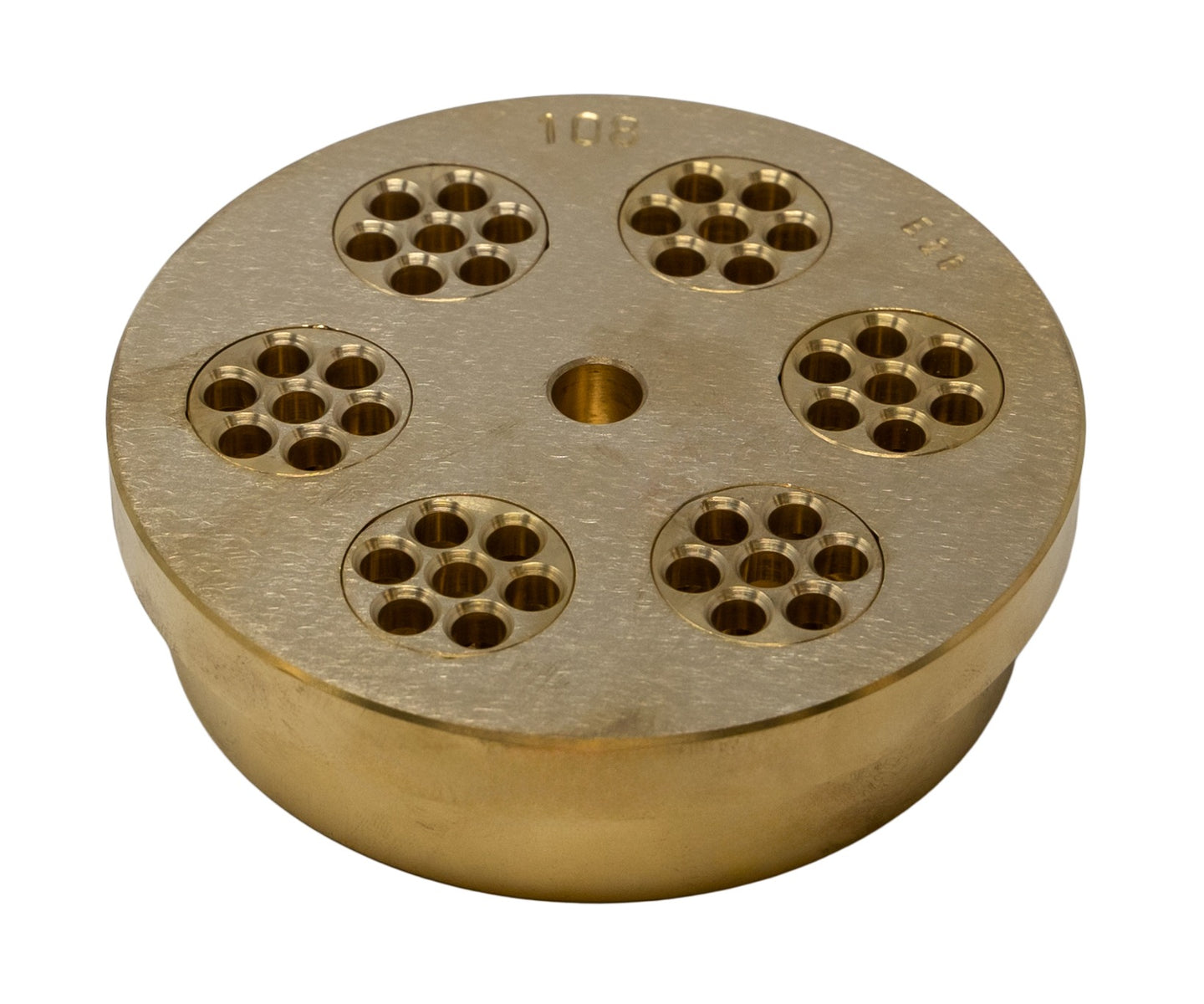 Omcan 20209 15mm Maccheroni Rigati Pasta Die, Brass, for TR110 and TRD110 Pasta Machines