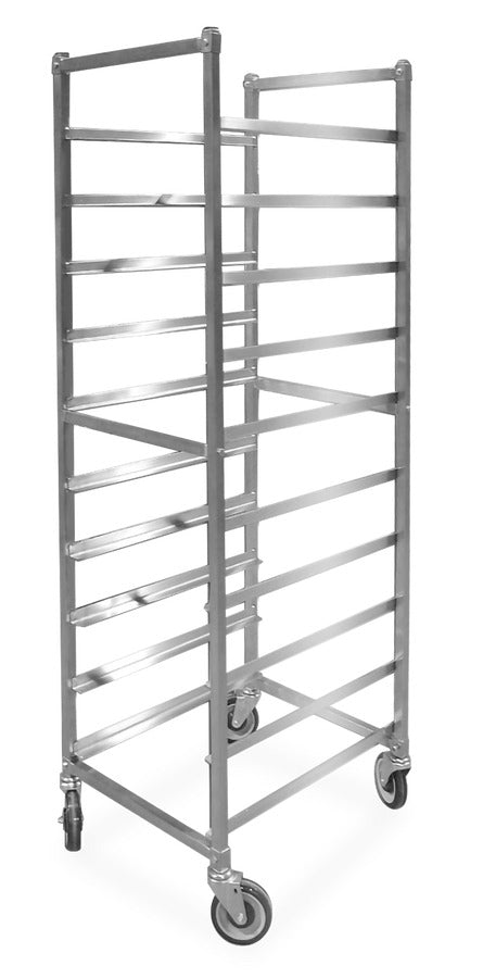 Omcan 23833 10-Slide Stainless Steel Bun Pan Rack, 6 In. Spacing, Square Top, Knockdown