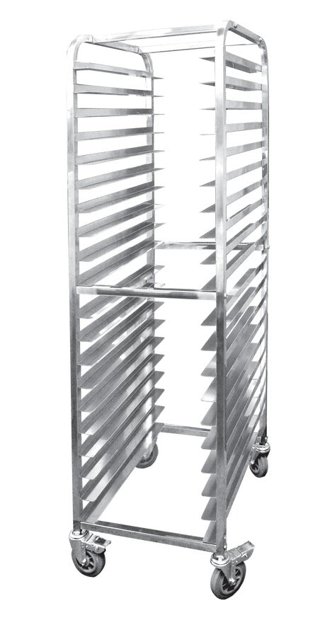 Omcan 23857 20-Slide Stainless Steel Bun Pan Rack, 3 In. Spacing, Curved Top, Knockdown