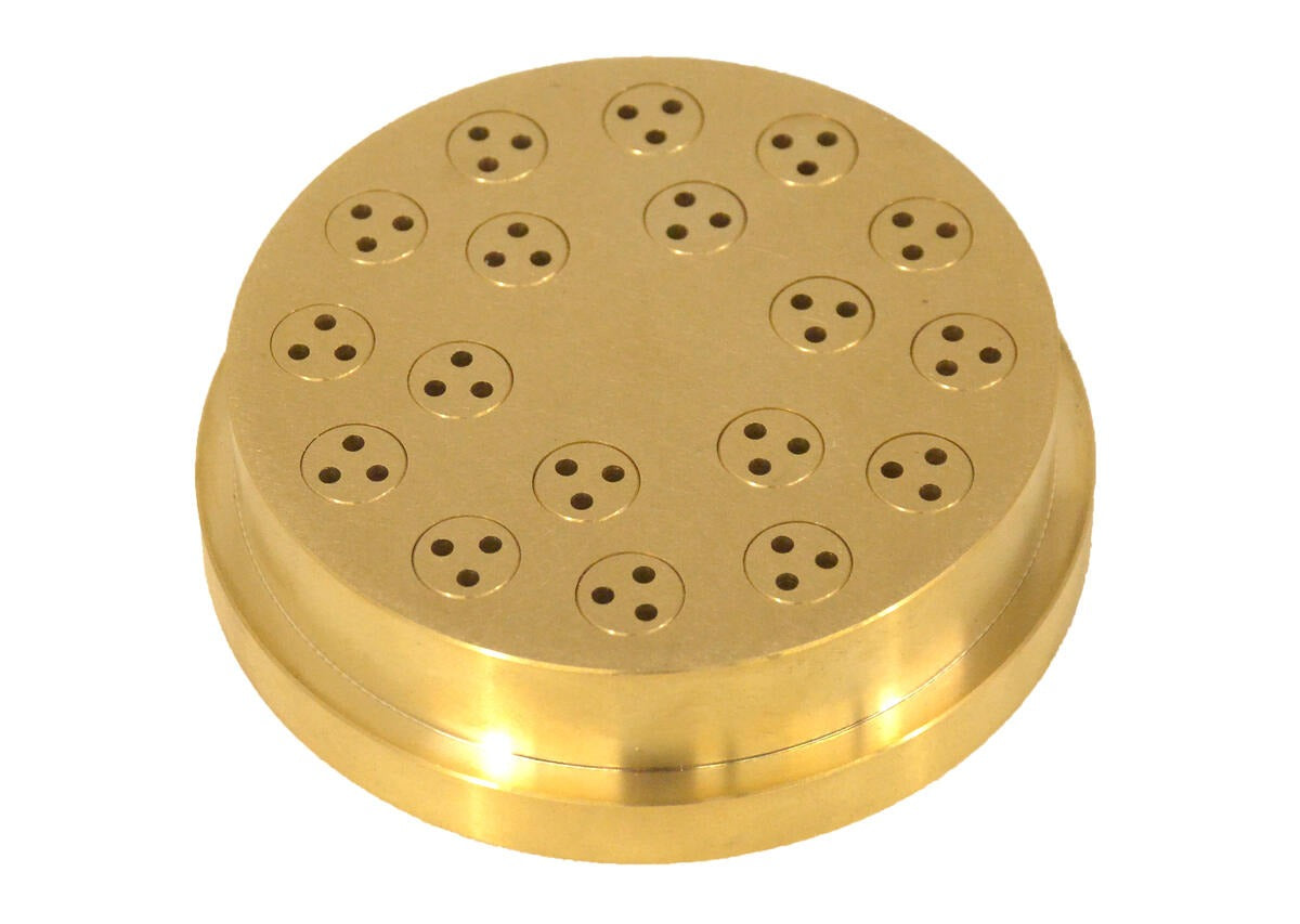 Omcan 24490 2.5mm Spaghetti Pasta Die, Brass, for TR110 and TRD110 Pasta Machines