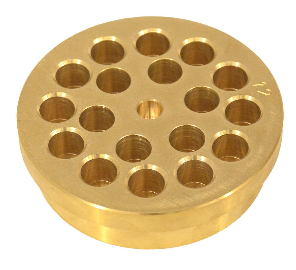 Omcan 24490 2.5mm Spaghetti Pasta Die, Brass, for TR110 and TRD110 Pasta Machines
