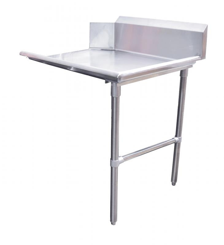 Omcan 28473 26 In. Right Side Clean Dish Table, 18-Gauge 304 Stainless Steel, with Backsplash