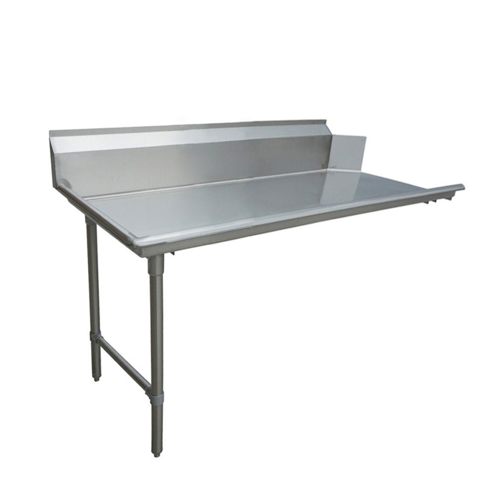 Omcan 28476 48 In. Left Side Clean Dish Table, 18-Gauge 304 Stainless Steel, with Backsplash