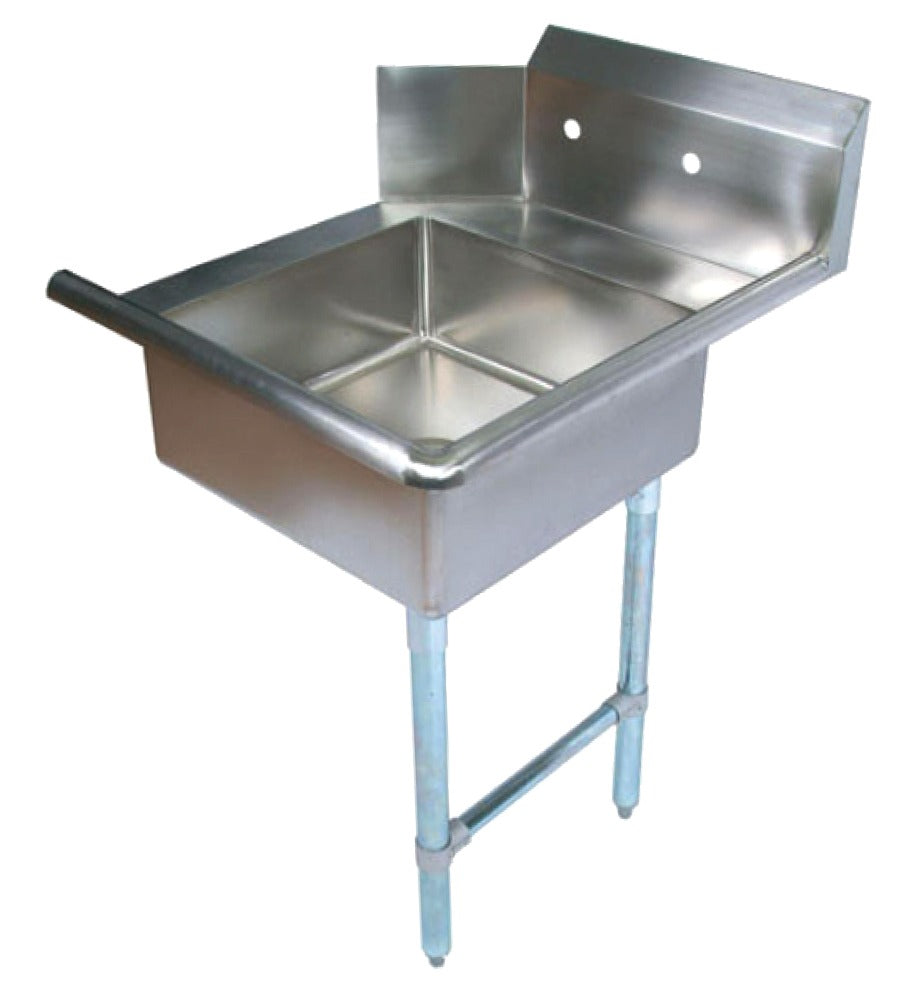 Omcan 28481 26 In. Right Side Soiled Dish Table with Pre-Rinse Sink, 18-Gauge 304 Stainless Steel, 10 In. Backsplash