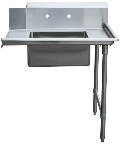 Omcan 28483 36 In. Right Side Soiled Dish Table with Pre-Rinse Sink, 18-Gauge 304 Stainless Steel, 10 In. Backsplash