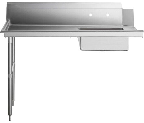 Omcan 28486 60 In. Left Side Soiled Dish Table with Pre-Rinse Sink, 18-Gauge 304 Stainless Steel, 10 In. Backsplash