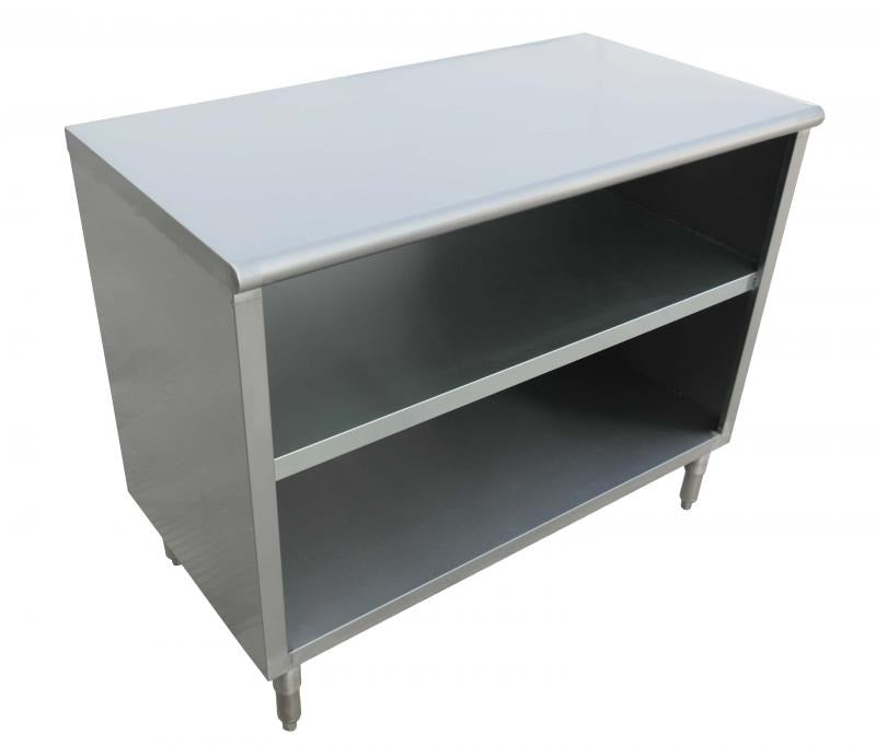 Omcan 38034 18 x 72 In. Dish Cabinet, 18-Gauge 304 Stainless Steel, Fixed Mid Shelf