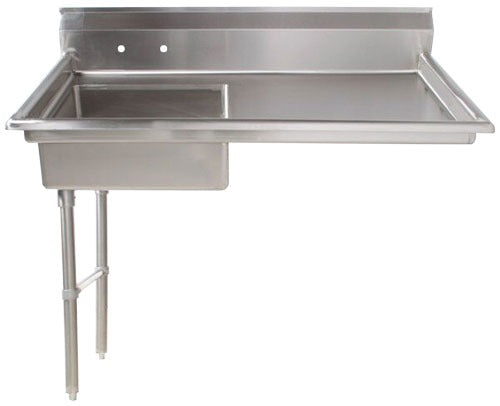 Omcan 40189 50 In. Left Side Undercounter Soiled Dish Table with Pre-Rinse Sink, 18-Gauge 304 Stainless Steel