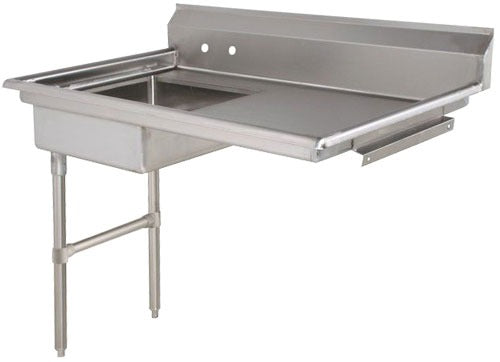 Omcan 40189 50 In. Left Side Undercounter Soiled Dish Table with Pre-Rinse Sink, 18-Gauge 304 Stainless Steel