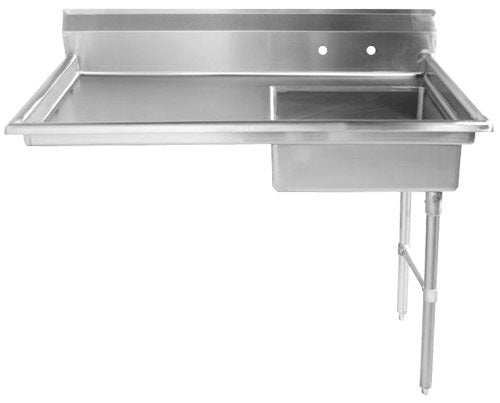 Omcan 40190 50 In. Right Side Undercounter Soiled Dish Table with Pre-Rinse Sink, 18-Gauge 304 Stainless Steel
