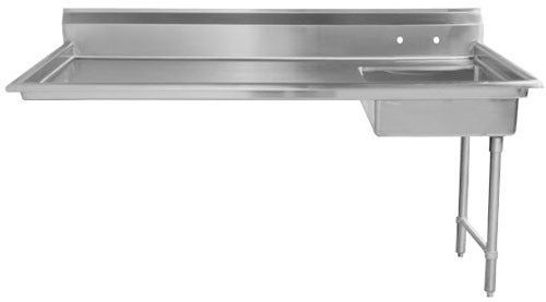 Omcan 40192 62 In. Right Side Undercounter Soiled Dish Table with Pre-Rinse Sink, 18-Gauge 304 Stainless Steel