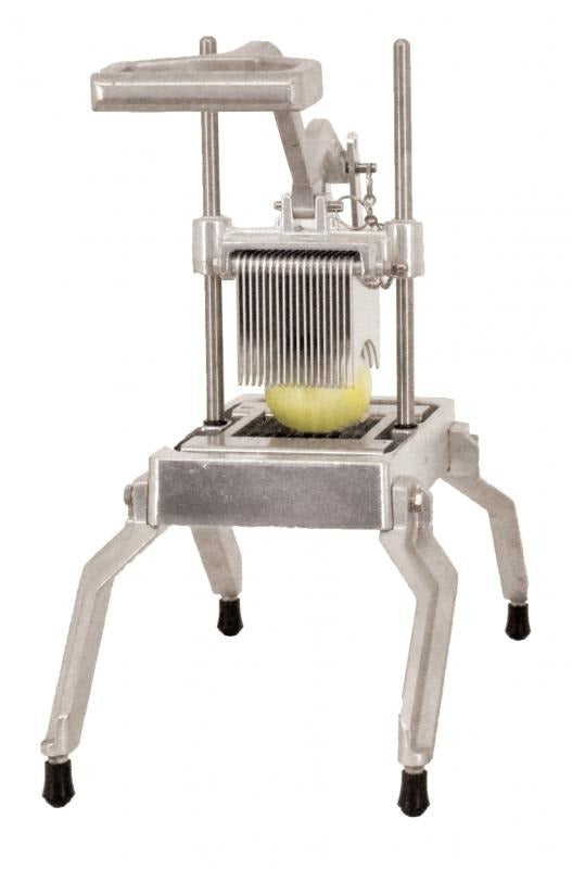 Omcan 41862 3/16 In. Cut Vertical Fruit and Vegetable Slicer, Manual Countertop, Stainless Steel Blades