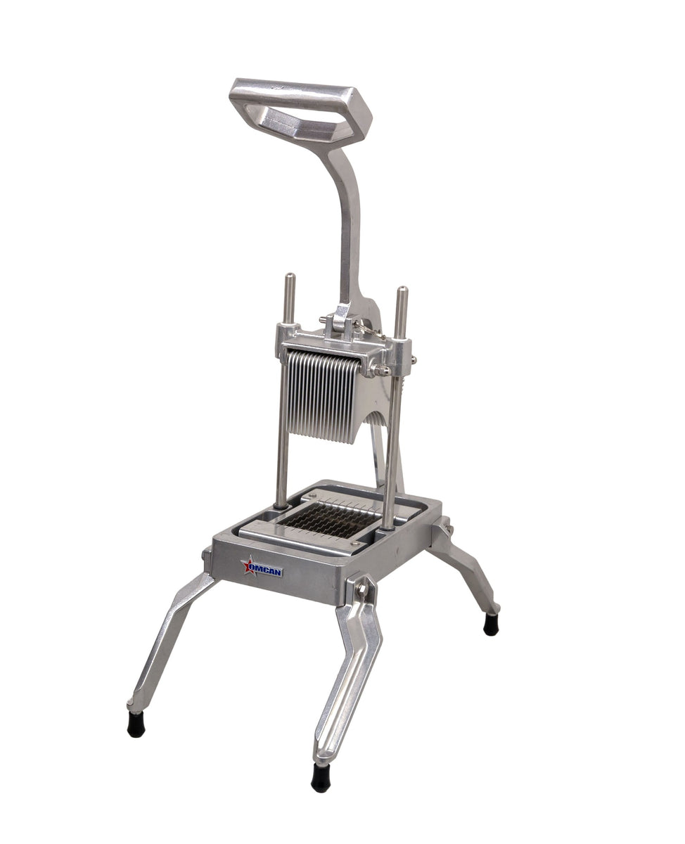 Omcan 41862 3/16 In. Cut Vertical Fruit and Vegetable Slicer, Manual Countertop, Stainless Steel Blades