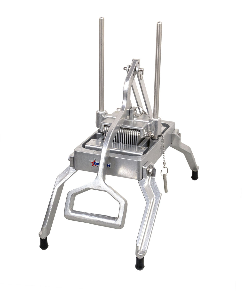 Omcan 41862 3/16 In. Cut Vertical Fruit and Vegetable Slicer, Manual Countertop, Stainless Steel Blades