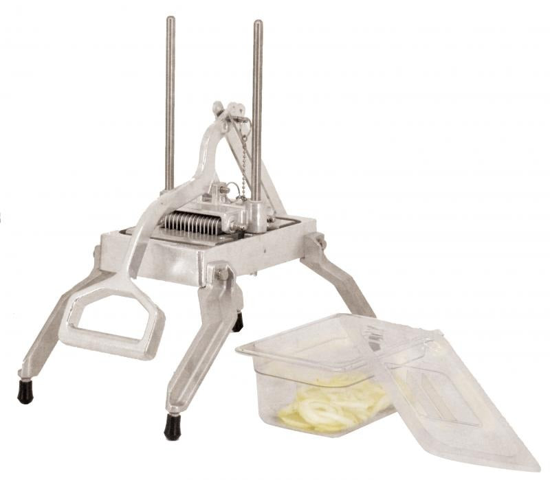 Omcan 41863 1/4 In. Cut Vertical Fruit and Vegetable Slicer, Manual Countertop, Stainless Steel Blades