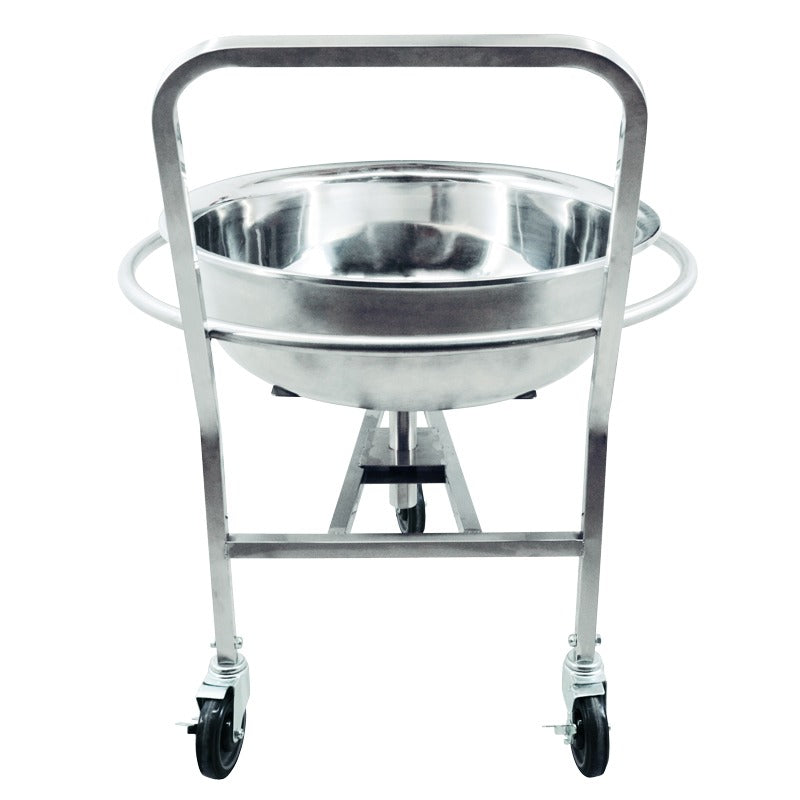 Omcan 43469 220 lb Stainless Steel Roto Cart, 27-1/2 In. Bowl, Three Welded Wheels