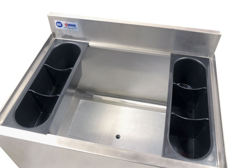 Omcan 43477 24 In. Underbar Ice Bin, 77 lb Ice Capacity, 7-Circuit Cold Plate