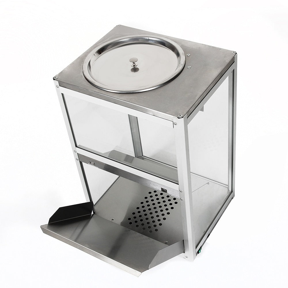 Omcan 44674 15 In. Nacho Chip Display Warmer, 10 Lb Capacity, Tempered Glass Panels, Aluminum Scoop